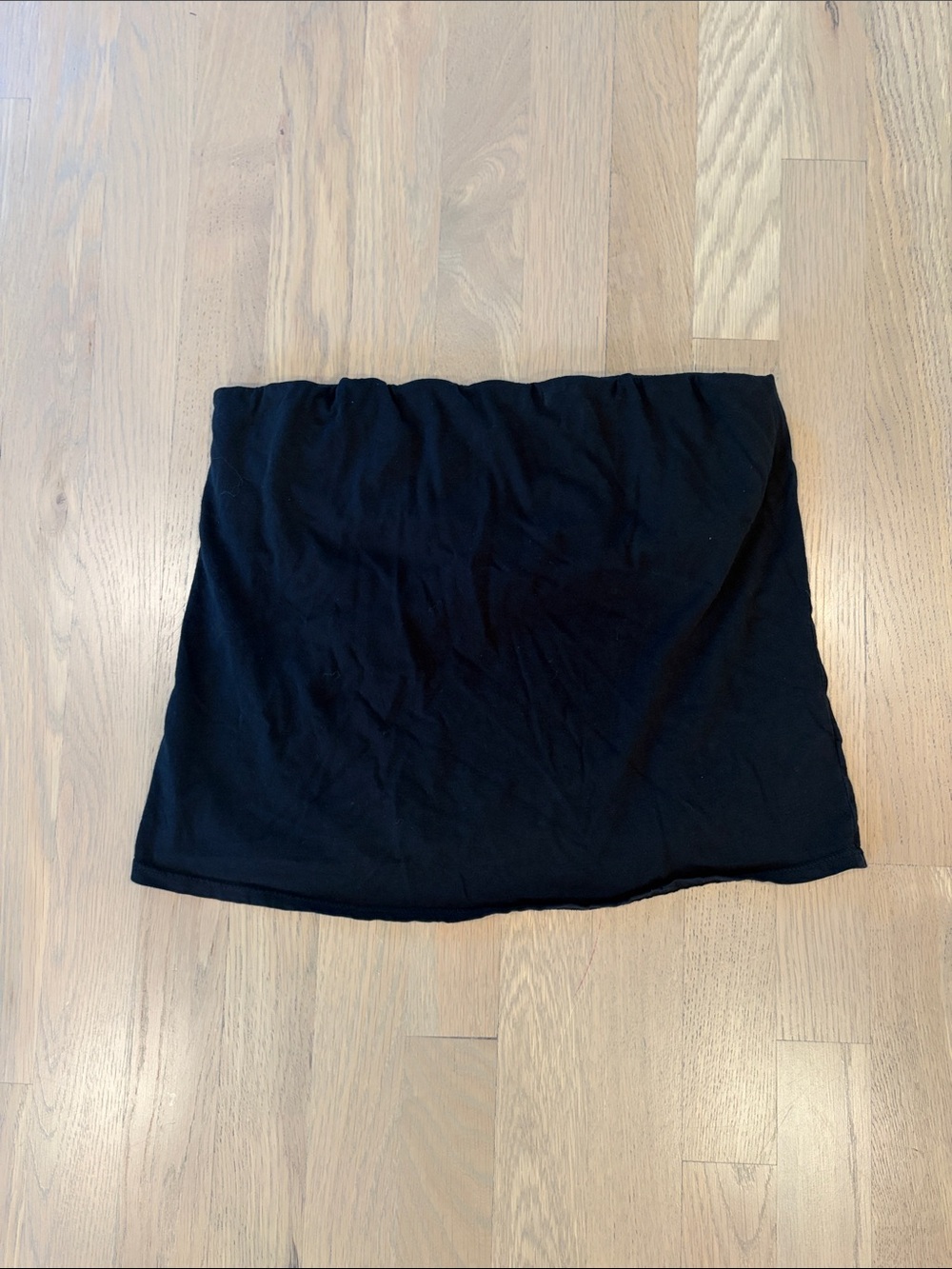 DONNI. Black Strapless Cotton Tube Top